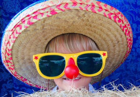 a baby wearing sunglasses