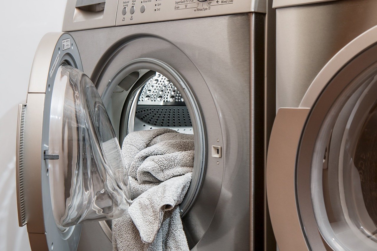 a clothes in a dryer