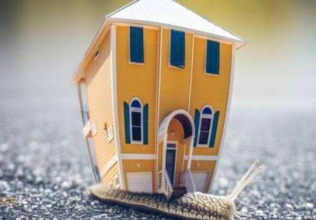 a small yellow house