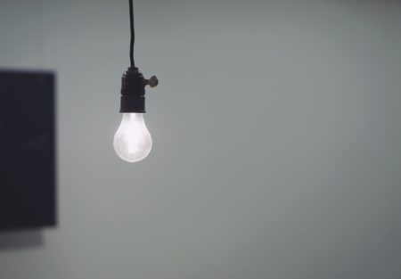 a light from a ceiling