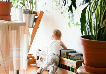 a child sitting on a chair