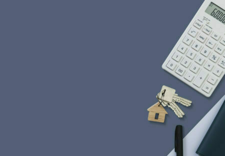 a white keyboard and a blue background