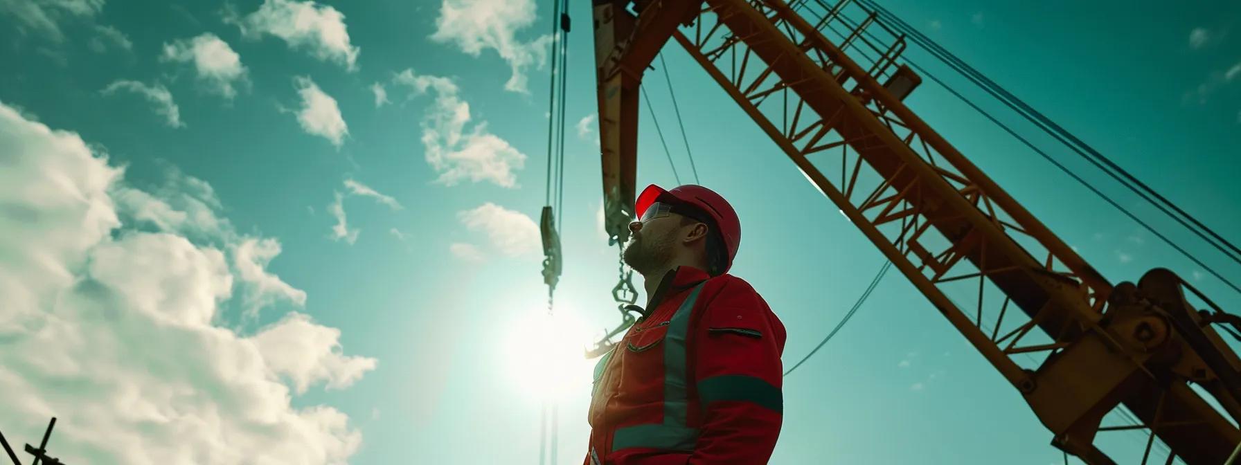 30 ton crane being operated by an operator