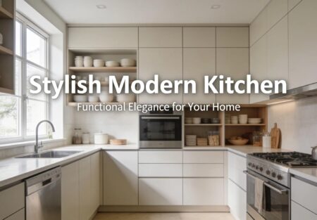 Modern kitchen showcasing elegant cabinets and countertops for a remodel