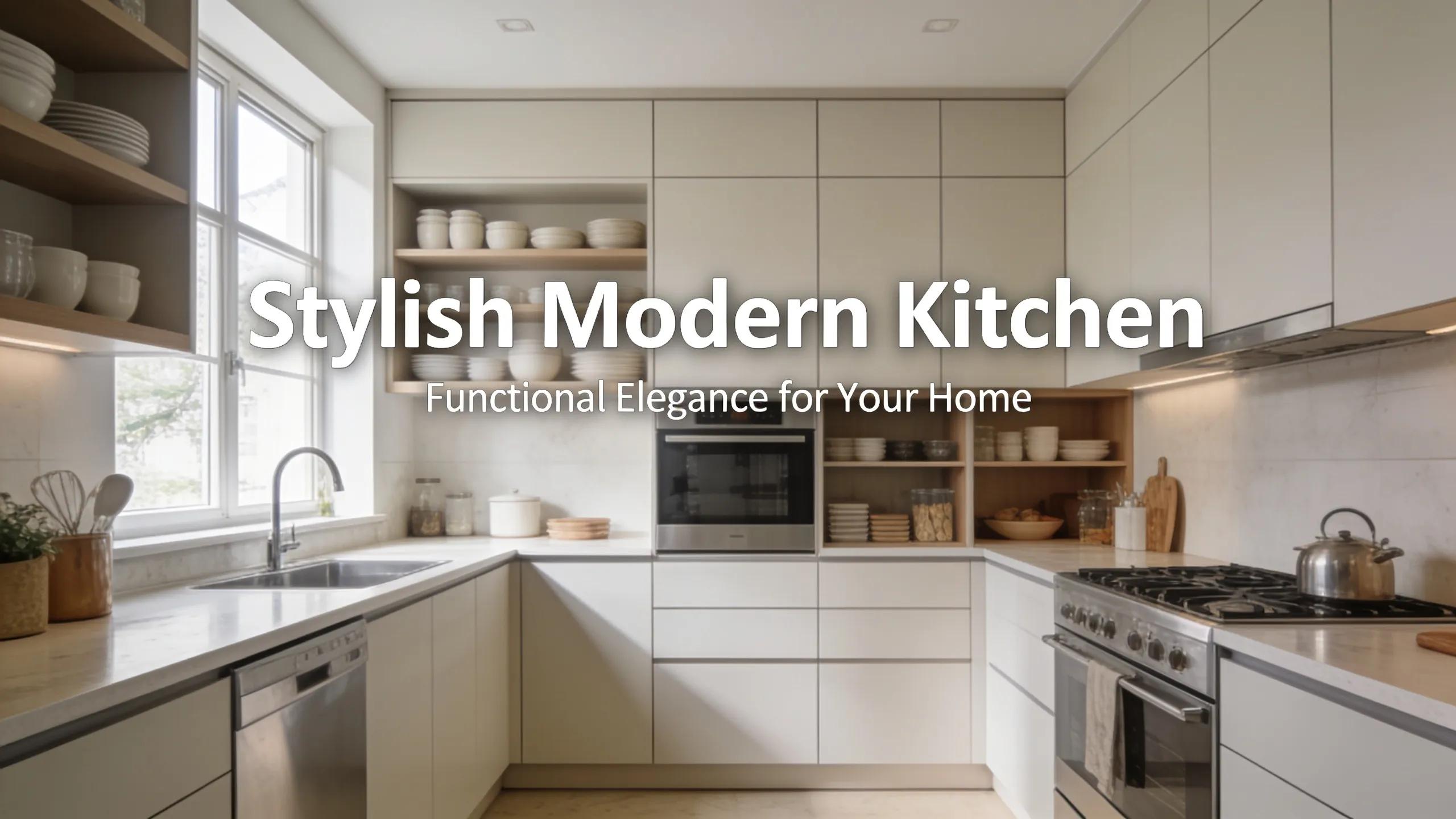 Modern kitchen showcasing elegant cabinets and countertops for a remodel